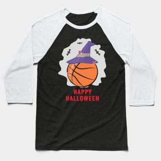 Happy Basketball Halloween - Funny Baseball T-Shirt